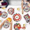 International World Flags Tableware Set, International Flags Decorations Plates and Napkins, Cups,Banner,Flags Tablecloth for Travel Trip Around the G