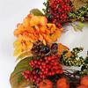J1UL1N Fall Decor Fall Wreath For Front Door Pumpkins Berries Wreath Decorations For Autumn Thanksgiving Harvest Farmhouse Home