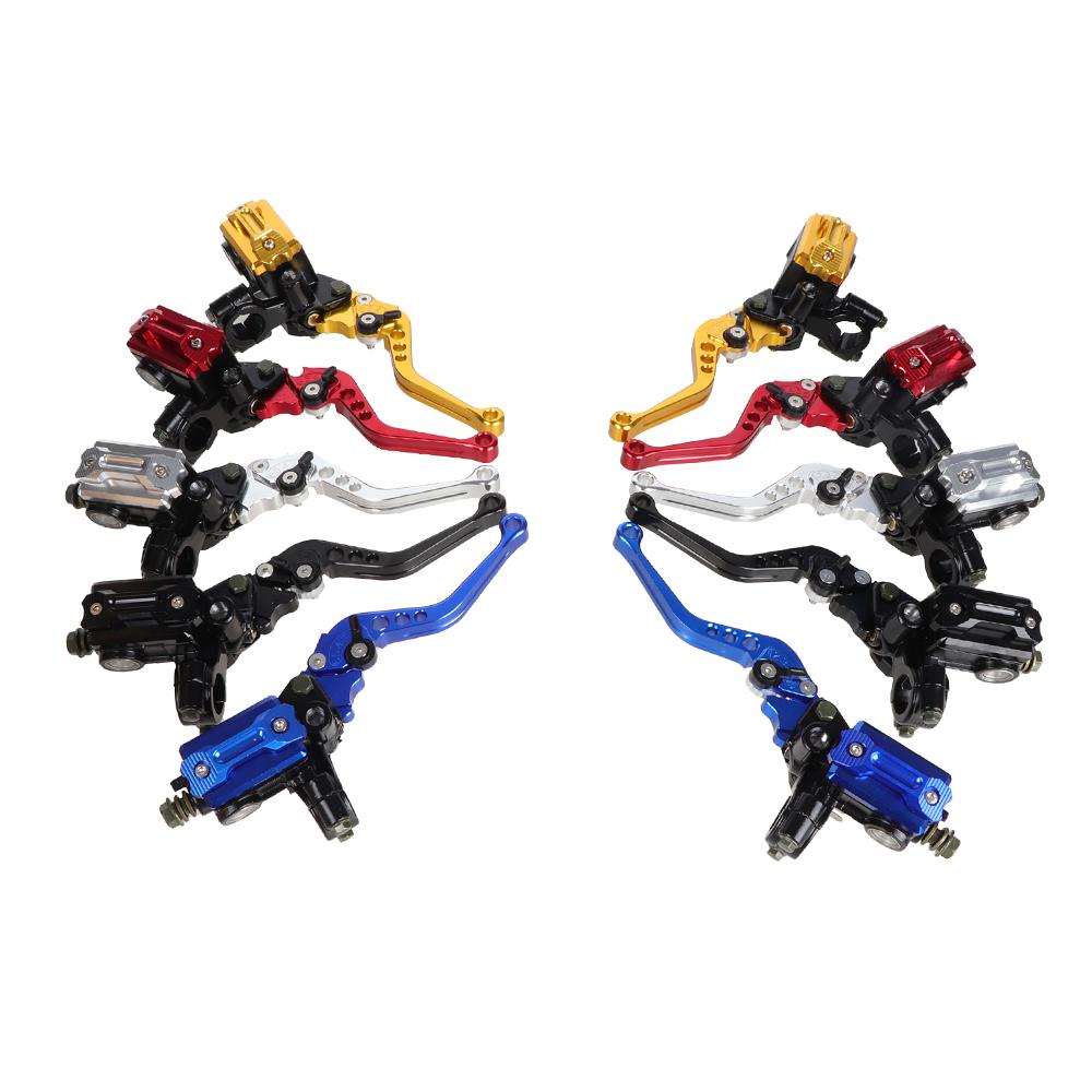 7/8" 22mm CNC Aluminum Motorcycle Handlebar Control Levers Clutch Master Cylinder Pump for Yamaha Kawasaki Suzuki Motorbike