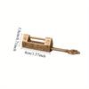 1PC Mini Antique Magpie Lock Small Lock Old Box Padlock Horizontal Retro Copper Lock Vintage Ancient Furniture Lock