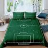 Green Football Field King Queen Duvet Cover Soccer Field Comforter Cover Boys Men Sport Games Bedding Set Polyester Quilt Cover