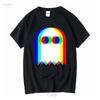 Ghost Trippy Vaporwave Halloween Techno Rave EDM Hudební Párty Tričko Vintage Prané Vrchní Díl Pro Každodenní Nošení Unisex Měkké
