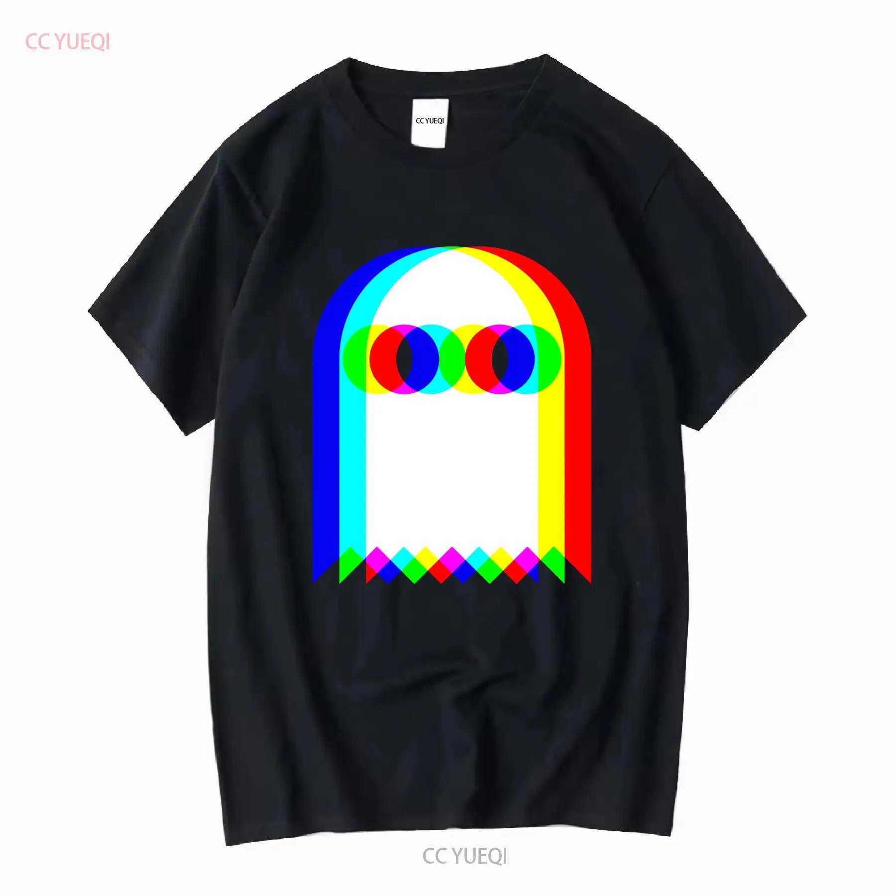 Ghost Trippy Vaporwave Halloween Techno Rave EDM Music Party T Shirt Vintage Washed Top For Everyday Wear Unisex Soft S разноцветный