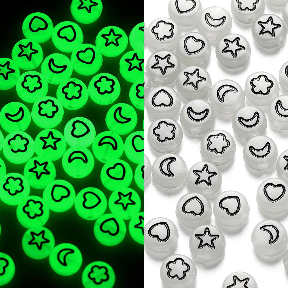 100 Stück/Beutel 7mm Acryl Buchstabenperlen Alphabet Rund Flach Lose Perlen Handgefertigt Für DIY Armband Schmuckherstellung Zubehör