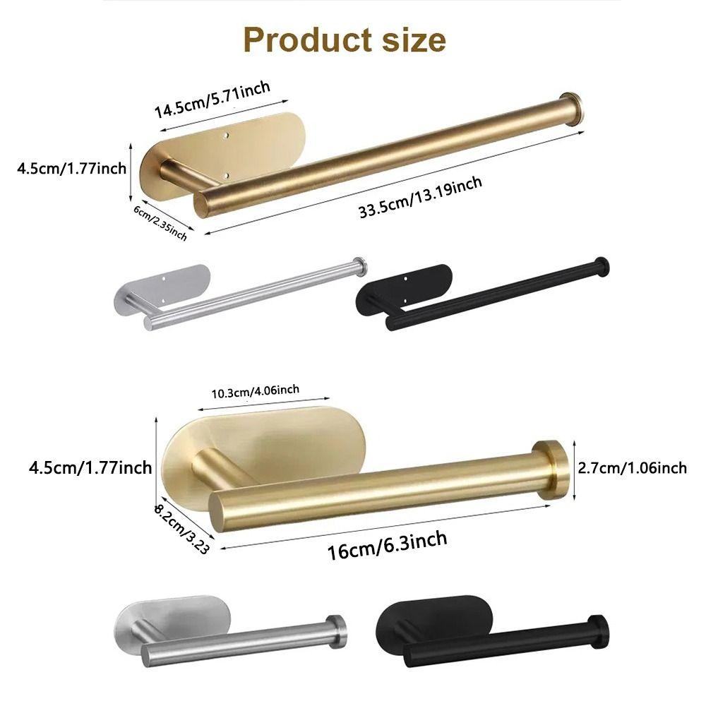 Self Adhesive Toilet Roll Paper Holder Stainless Steel Kitchen Napkin Holder  Kitchen