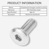 Smgda 20-Pack M6 X 15mm Flat Head Socket Cap Screws, Flat Head Bolts with Nuts, Washers, and Allen Wrench, 304 Stainless Steel Bright Finish Hex Socke