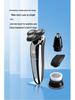 4D Electric Floating Shaver: USB Rechargeable, Full Body Washable, Multifunctional Beard Razor for Men.