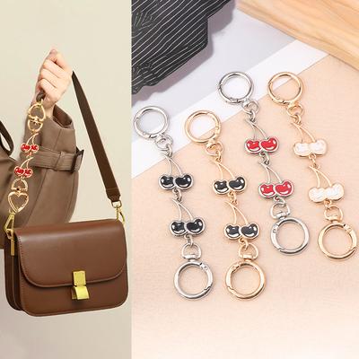 Elegant Cherry Chain Extender Strap Crossbody Shoulder Bag Replacement Chains Women Bag Charms Keychain Accessories