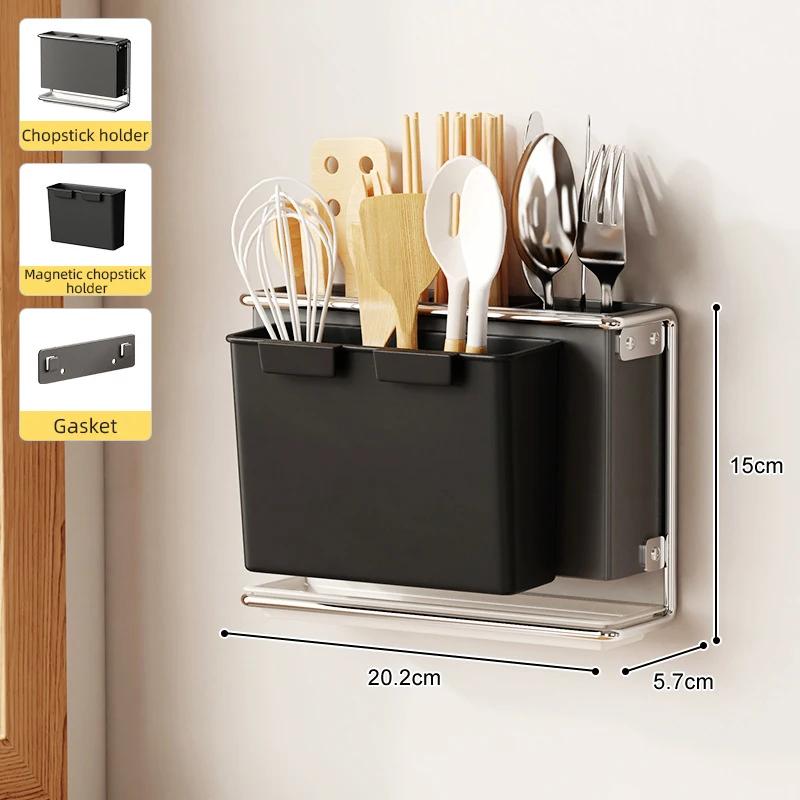 Kitchen Knife Drying Holder With Drainer Integrated Knives Chopsticks Fork Spoon Storage Rack Sink Utensils Organizer Container