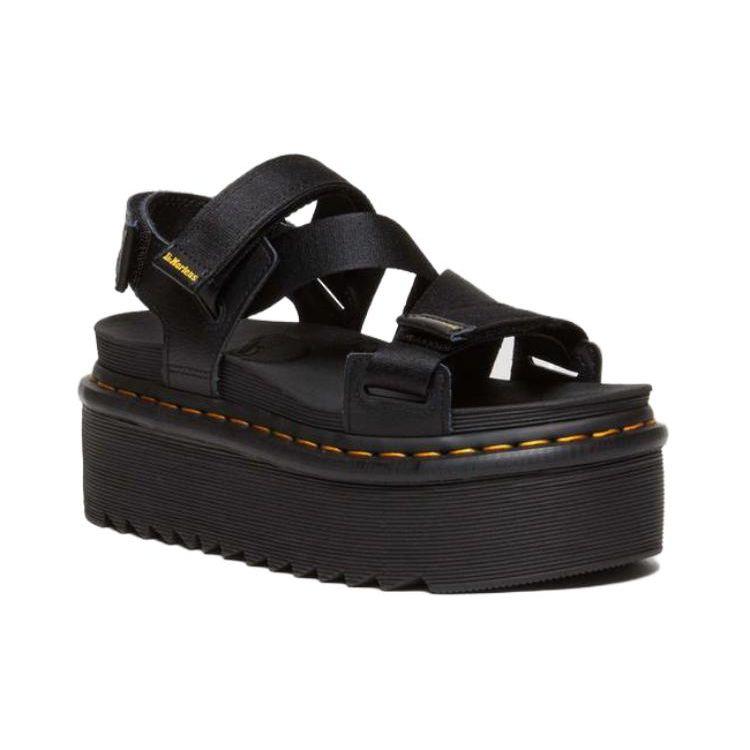 Dr. Martens Kimber II Logo Popruhové Sandály Dámské Černé 31805001