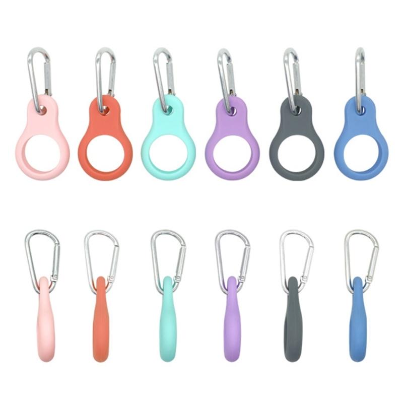 3Pcs Portable Water Bottle Carrying holder Silicone Hanging buckles Secure Water Bottle Holder with Carabiner Belt Clip