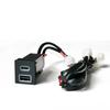 12V/24V Car Dual Charger USB QC3.0 Type-c PD Blue LED Light Phone Charger Adapter Fit for Toyota RAV4 Wildlander Corolla