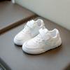 Boys Girls Tennis Shoes Non-slip Soft Sole Students White Shoes Mesh Breathable 2025 New Fashion Kids Running Shoes Hook&loop
