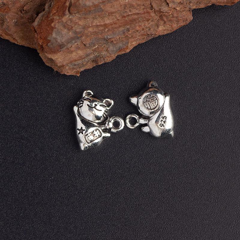Creative Fu Character Lucky Cat DIY Pendant & Bracelet Charm Kit