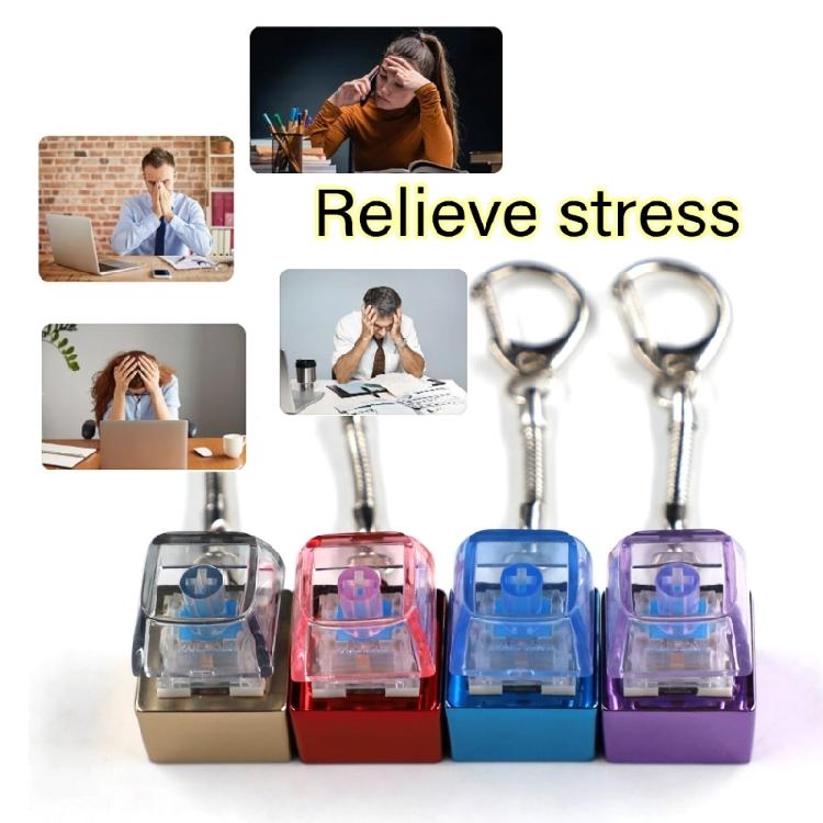 Stress Relief Keychain Mechanical Keyboards Keys Tester Keychain with Dynamic Color Zinc Alloy Base Cover For Durability