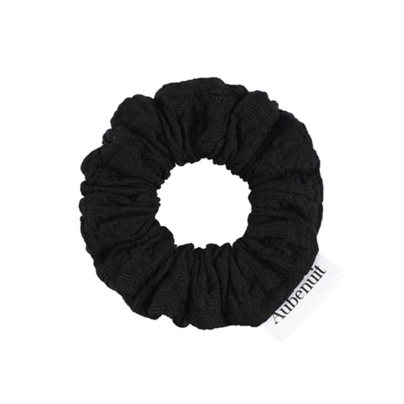 Aube nuit Obnuit New Wrinkle Black Hair Scrunchie S