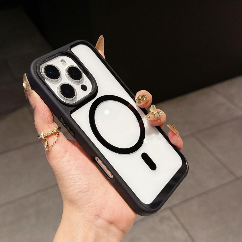 Cool Magnetic Suction Is Suitable for IPhone 17 Phone Cases  Apple 16 Metal Buttons 15 ProMax Full Package PC Protective Cases