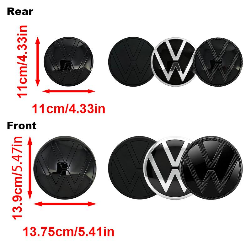 Volkswagen MK4 ABS 3D Car Front Logo Rear Bumper Tail Door Trunk Sticker Rear Emblem Sticker Styling Accessory For VW Volkswagen Polo 2019-2024