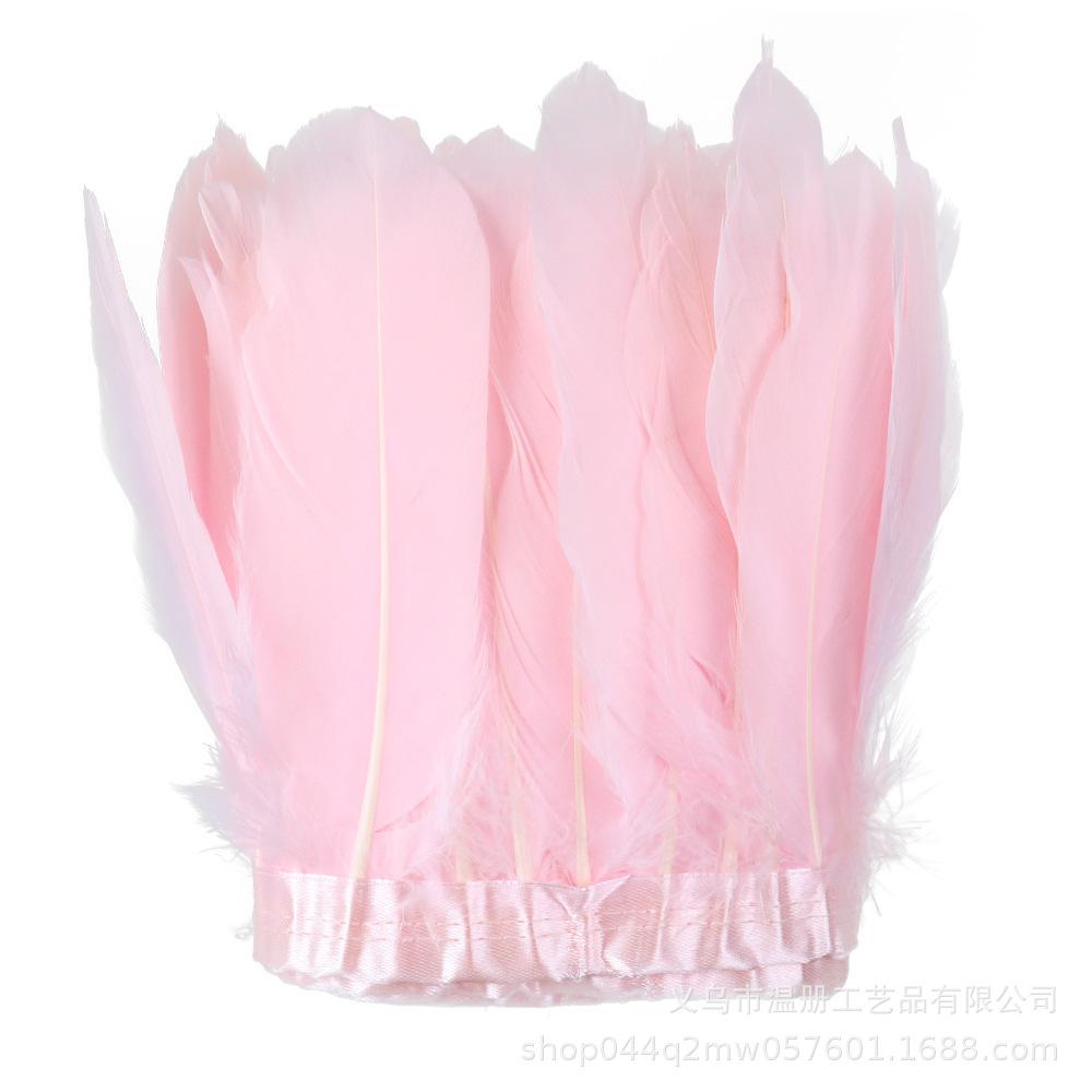 Natural Color Goose Feather Big Floating Cloth Edge Clothing Accessories 2 Meters A Pack Of Feather Cloth Belt Diy New