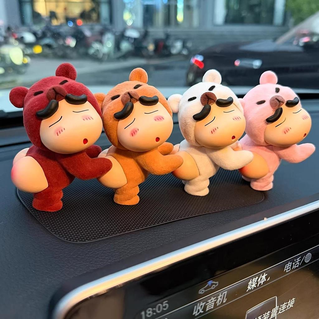 Solid flocked Butt-Bear Shin-chan Crayon Shin-chan ornaments hand-made cute home car trendy gift peripherals