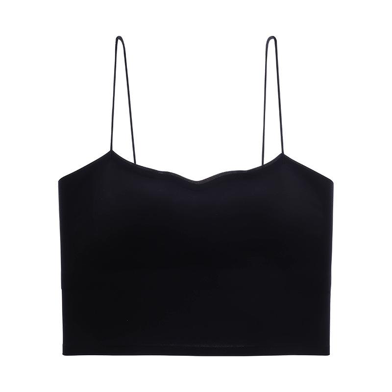 

Underwear, bra, summer all-in-one light and breathable suspenders, small breasts gathered, anti-light, solid color, casual interior and beautiful back XXL чорний