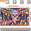 1 piece of 2D flat banner, Halloween birthday theme party banner, including giant candy skullszyc