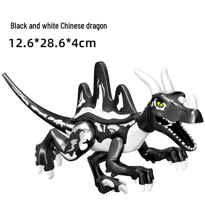 Jurassic Dinosaur Building Blocks: Assembled T. Rex, Brachiosaurus, Carnotaurus, Dilophosaurus