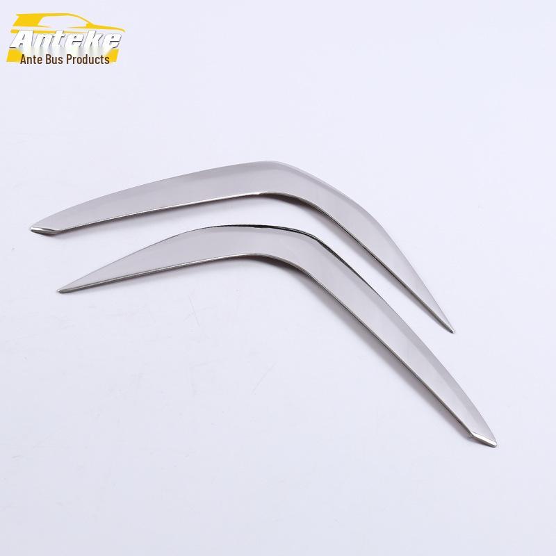 Wolando Front Fog Light Trim: Stainless Steel Bumper Guard for 18 Models