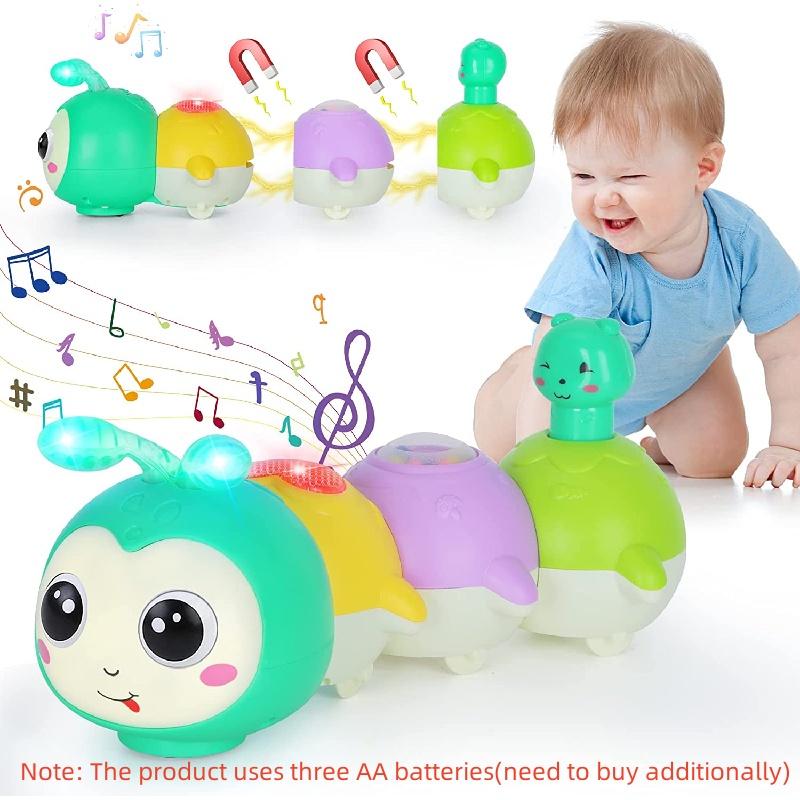 Cartoon Animal Electric Magnetic Swinging Music Light Caterpillar Toy