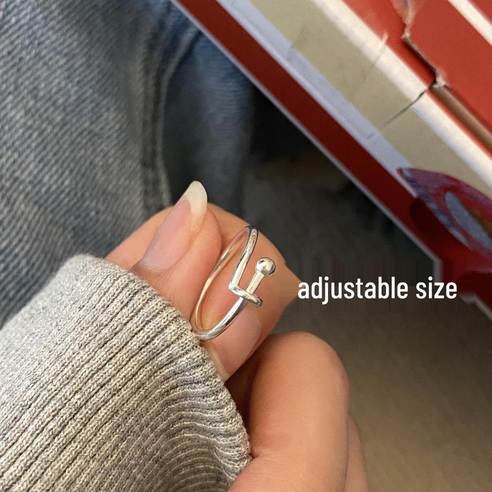 Трендовое серебряное кольцо с кроликом и редисом 2023: Минималистичный дизайн, стильное кольцо на указательный палец