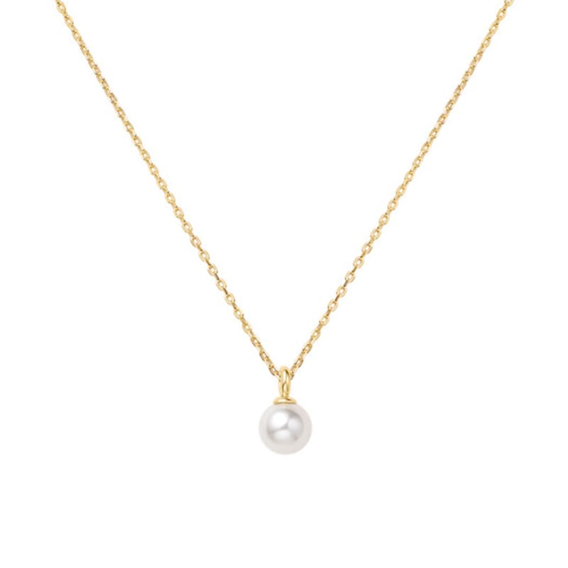 ANIA HAIE Gold Pearl Drop Pendant 925 Silver Necklace N065-01G