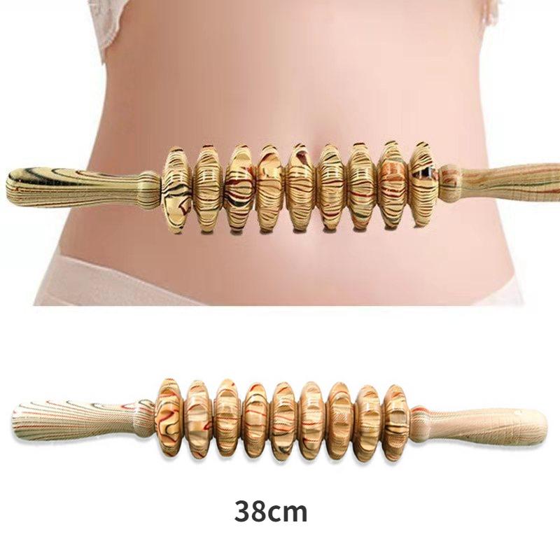 Wooden Massage Roller Therapy Body Massager Foot Face Shoulder Neck Hand Push Roller Massager Body Shaping Massage Tool
