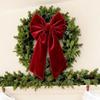 Large Velvet Bows Giant Velvet Red Bow  90x45cm Christmas Tree Hanging Ornaments for Fireplace Mantels Front Doors