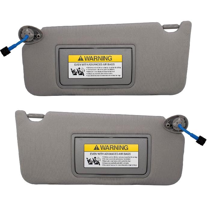 NHILES Left Driver & Right Passenger Side Sun Visor Compatible With Honda Accord 2008 2009 2010 2011 2012 2013 2014 2015 2016 2017 With Light