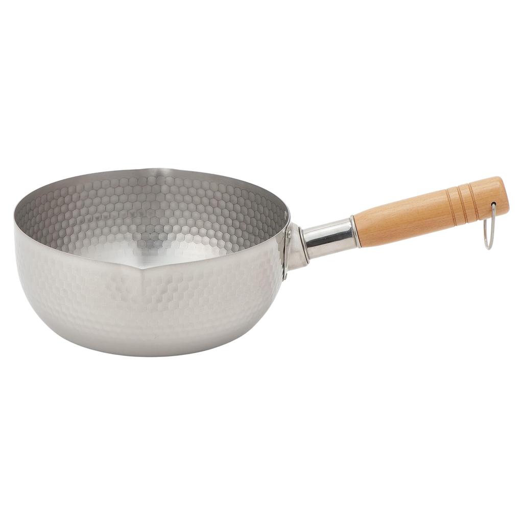 Maruyama Giken KOURIKKA Stainless Steel Yukihira Pot 22cm with and Measuring Marks IH and Gas Stove Compatible Made In Japan 3.0L Hook, Spout, KRY-734