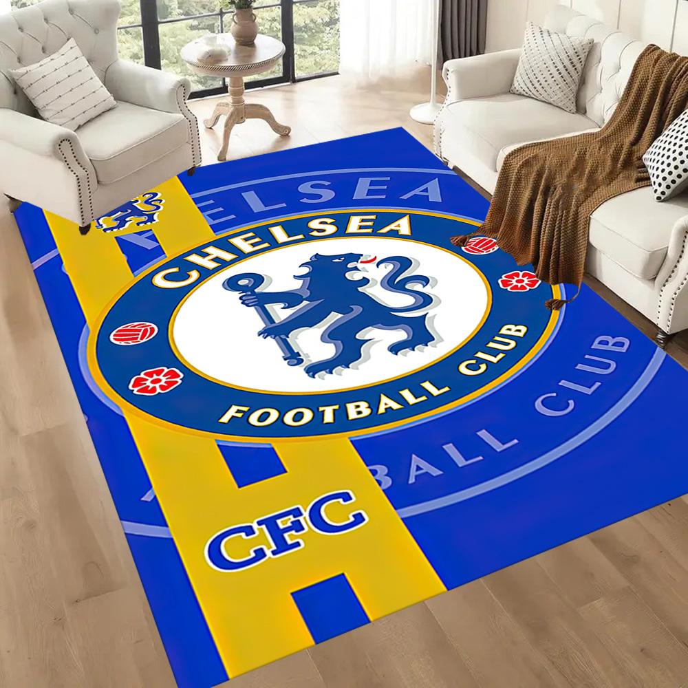 Love Chelsea Football Club Logo Square Rugs Are a Great Choice for Living Rooms, Bedrooms, Home Décor, and As Gifts.