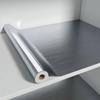 Waterproof Wallpaper Decor Film Stainless Brushed Silver Adhesive Wallpaper  Refrigerator