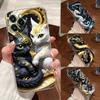 Cute Black White Dragon Transparent Case For Apple iPhone 17 16 15 14 13 12 11 Pro Max 16 Plus 16E 17Air 17Pro Phone Cover Funda