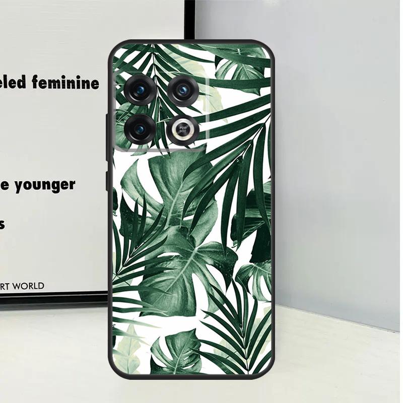 Tropical Leaf Pattern Case For OnePlus 12R 10T 9R 10R 12 11 9 10 Pro OnePlus Nord 2 2T CE 3 Lite N20 N10 Cover