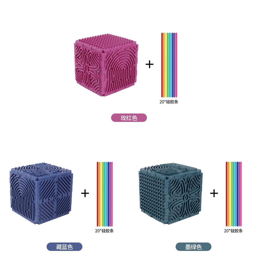 Sensory Decompression Board Toy With 3d Cube Assembly For Child Development