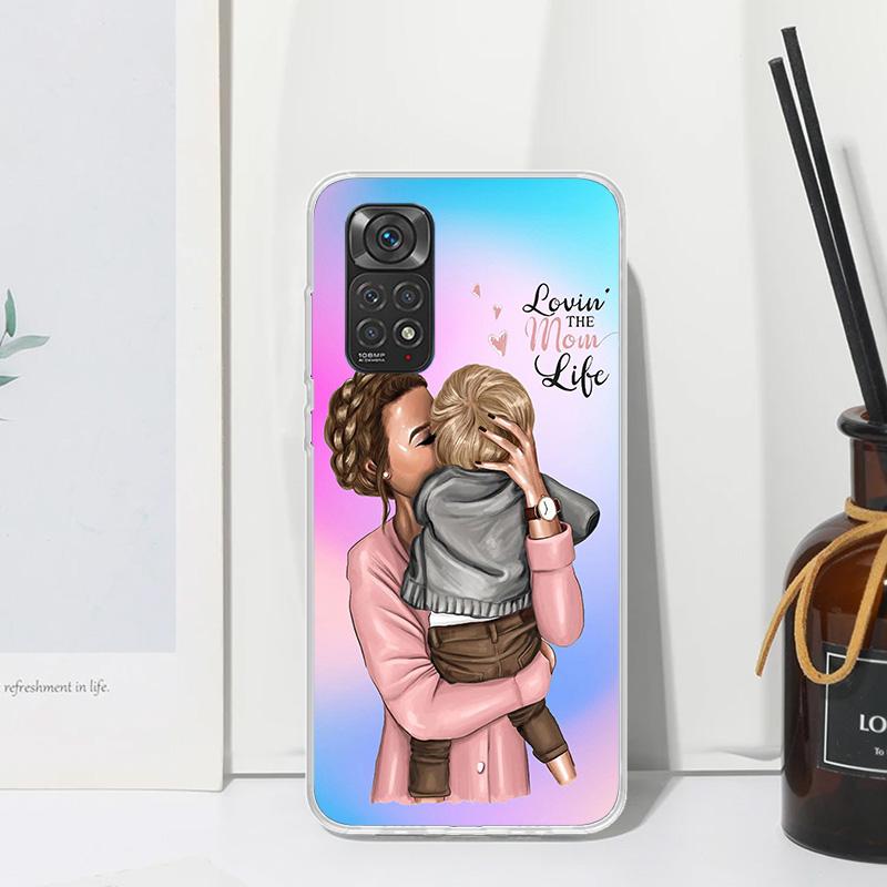 Woman Fashion Girl Super Mom Baby Phone Case For Xiaomi Redmi Note 15 13 14S 14 Pro Plus 12S 11S 10S 12 11E 10 11T Art Fundas Ba