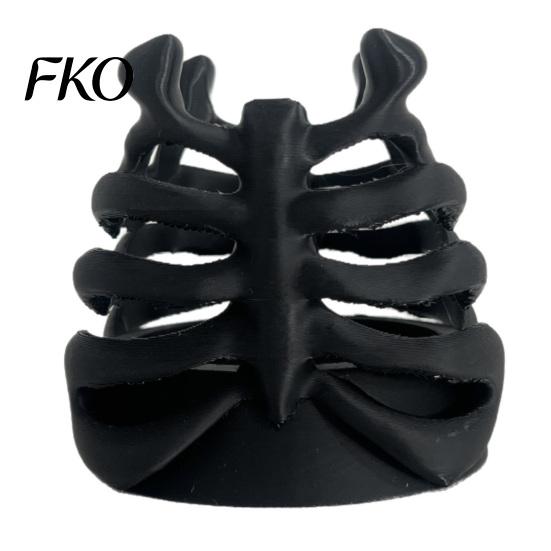 Pencil And Gel Pen Holder Skeleton Ribcage Bone Holder, 3D Printed Cup, Multi-layer Separator Gothic Desk Organizer for Pens Pencils Makeup чёрный