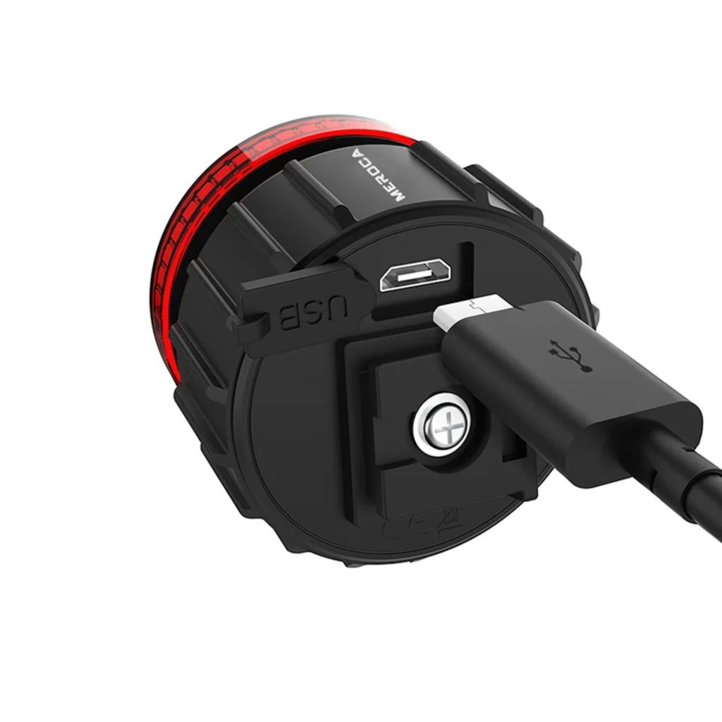 Bicycle Rear Light USB Charging High Visibility Multifunction Flashing With Brake Sensor Tail Light MTB Road Bike Lamps