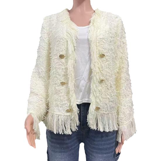 Damen Offener Kunstfell-Cardigan Fuzzy Schick Zottelige Jacke Lässiger Langarm-Mantel Herbst Winter Oberbekleidung