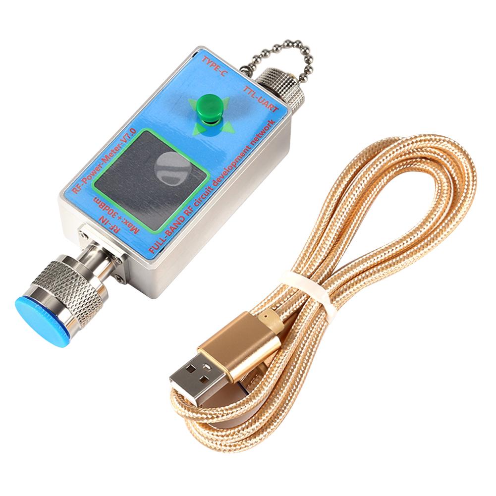 V7.0 RF Power Meter 10Ghz RF Power Meter Set 30Dbm Max Input Power Meter Tester N-Type Connector USB-C Port RF Power Measurement