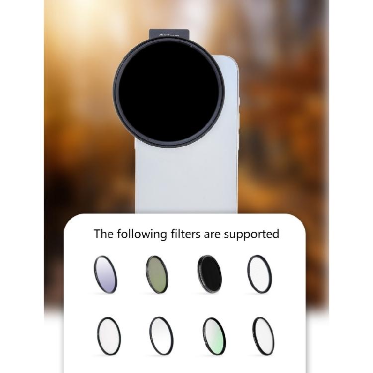 67mm Phone Gadget Filter Base Plastic Filter Attachment Filter Holder Smartphone Filter Attachments for Phone  14/15