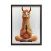 Plakat Medytująca Lama Plakat Medytująca Lama, 50X70 Cm, Rama Aluminiowa Złota, Papier Matowy 230 Gsm
