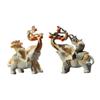 2x Lucky Elephant Statues Novelty Realistic Collection Animal Figurines for Festival Dining Room Bookshelf Indoor Farmhouse