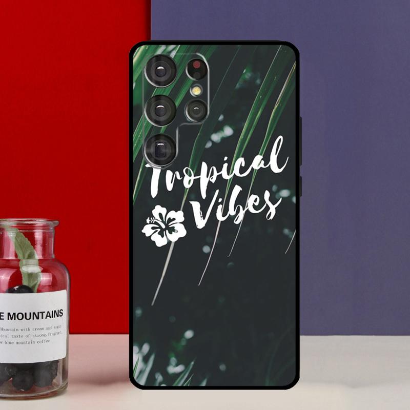 Monstera Leaves Palm Tree Flowers Funda Case For Samsung Galaxy S25 Ultra S9 S10 S20 S21 S22 Plus S23 Ultra S24 FE Phone Cover