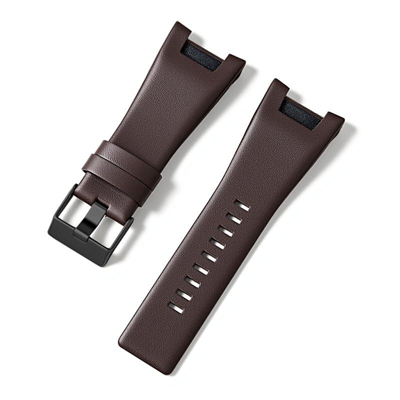 Correa de reloj de cuero genuino de 32*17 mm Para Diesel DZ4246 DZ1273 DZ1216 Correa grande cóncava para hombre resistente al agua y al sudor
